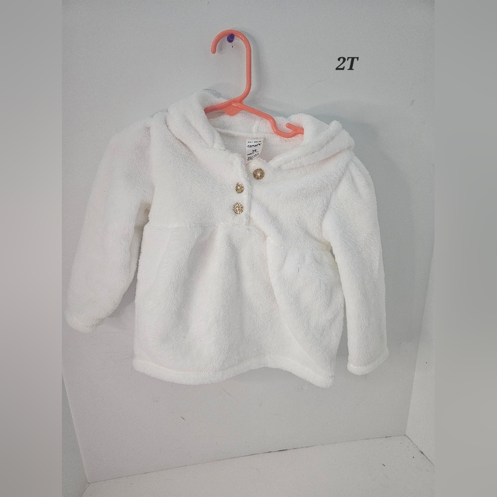 2T WHITE OVERCOAT FOR GIRLS